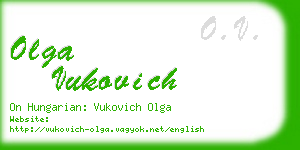 olga vukovich business card